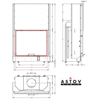 КАМИННАЯ ТОПКА АСТОВ ПС 9074 - ТОПКА ПОДОВАЯ С ПРЯМЫМ СТЕКЛОМ И ПОДЪЕМНЫМ МЕХАНИЗМОМ ДВЕРЦЫ