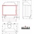 КАМИННАЯ ТОПКА АСТОВ ПС 800 - ТОПКА ПОДОВАЯ С ПРЯМЫМ СТЕКЛОМ И БОКОВЫМ ОТКРЫВАНИЕМ ДВЕРЦЫ
