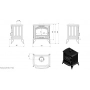Дров'яна піч KRATKI Koza K6 150