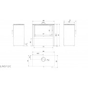 Печь Kratki JUNO 12 черная