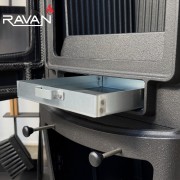 Чугунная печь камин Ravan Incorta 10 кВт на дровах.