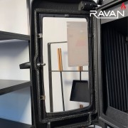 Чугунная печь камин Ravan Incorta 10 кВт на дровах.