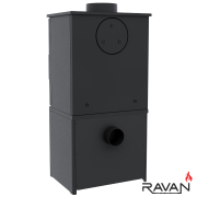 Чугунная печь камин Ravan Magic 10 кВт на дровах.