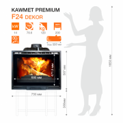 Каминная топка KAWMET Premium SIREN F24