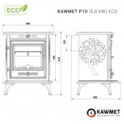 Чугунная печь KAWMET P10 (6,8 kW) ECO