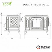 Чавунна піч KAWMET P7 PB (10.5 kW) ECO