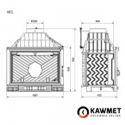 Каминная топка KAWMET W1 Feniks (18 kW)