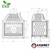 Каминная топка KAWMET W17 Panorama (16.1 kW) EKO
