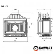 Каминная топка KAWMET W4 трехсторонняя (14.5 kW)