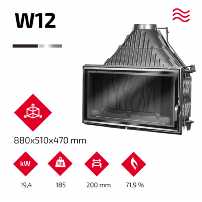 Камінна  топка KAWMET W12 19,4 kw