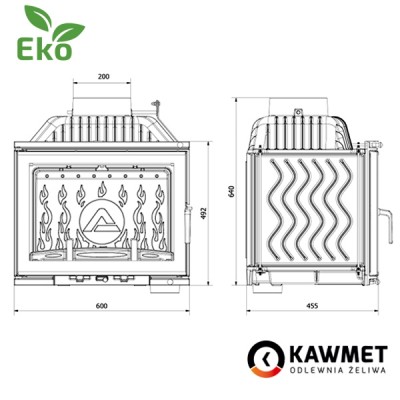 Каминная топка KAWMET W17 (12.3 kW) EKO