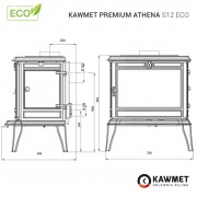 Чугунная печь KAWMET Premium ATHENA S12 (12,3 kW) ECO