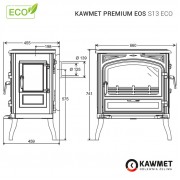 Чугунная печь KAWMET Premium EOS S13 (10 kW) ECO