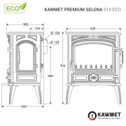 Чавунна піч KAWMET Premium SELENA S14 (6,5 kW) ECO