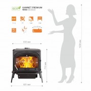 Чугунная печь KAWMET Premium NIKA S5 (11,3 kW) ECO