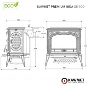 Чугунная печь KAWMET Premium NIKA S5 (11,3 kW) ECO