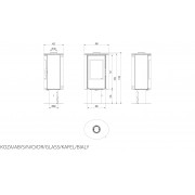 Кафельная печь Kratki KOZA AB S/N/O/DR GLASS кафель белая