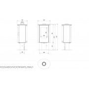 Кафельная печь Kratki KOZA AB S/N/O/DR кафель белая