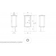 Кафельная печь Kratki KOZA AB S/N/O/DR кафель черная