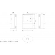 Кафельная печь Kratki KOZA AB S/2 кафель чорная