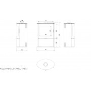 Кафельная печь Kratki KOZA AB S/2 кафель кремовая