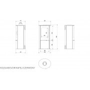 Кафельная печь Kratki KOZA AB S/DR кафель красная