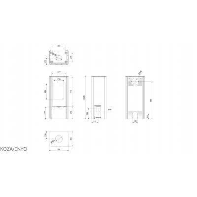 Стальная печь Kratki KOZA ENYO