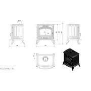 Чугунная печь Kratki KOZA K6 130