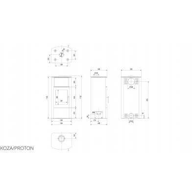 Стальная печь Kratki KOZA PROTON