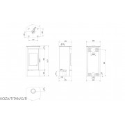 Стальная печь Kratki KOZA TITAN GLASS панорама