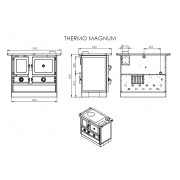 Піч з варильною поверхнею і водяним контуром MBS Thermo Magnum L ліва камінь