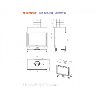 BASIC 3g 75.50.01 - пряма камінна топка