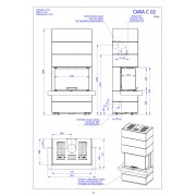 CARA C 02 - дизайнерский камин в облицовке из камня с подъёмной дверцей