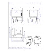 DYNAMIC L 3g S 55.44.42.21 - угловая печная топка, левая, двойное стекло