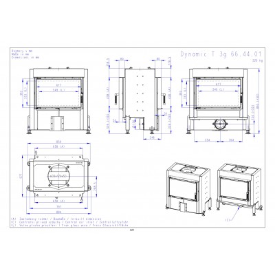 DYNAMIC T 3G 66.44.01 - пічна тунельна топка, подвійне скло