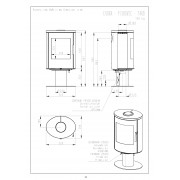 Поворотна піч-камін EVORA T 07 пісковик