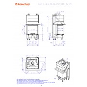 HEAT C 3g L 50.52.31.21 K1 - трехсторонняя каминная топка с опорной конструкцией
