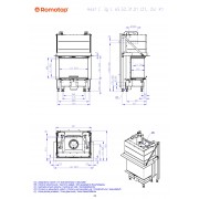HEAT C 3g L 65.52.31.21 K1 - трехсторонняя каминная топка с опорной конструкцией
