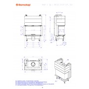 Каминная топка HEAT C 3G L 80.52.31.21 гильотина, 3 раздельных стекла