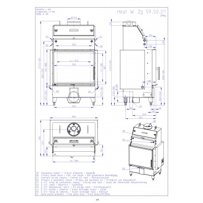 КАМІННА ТОПКА HEAT W 2g 59.50.01 з водонагрівальним теплообмінником