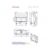 HEAT 3g L 110.50.05 - широкоформатная каминная топка с темным шамотом