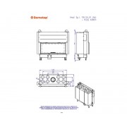 HEAT 3g L 110.50.05 - широкоформатная каминная топка с темным шамотом