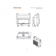 HEAT 3g L 110.50.05 - широкоформатная каминная топка с темным шамотом