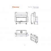HEAT 3g L 110.50.05 - широкоформатная каминная топка с темным шамотом