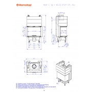 HEAT C 3g L 65.52.31.25 - трехсторонняя каминная топка с темным шамотом