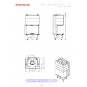 HEAT C 3g L 65.52.31.25 - трехсторонняя каминная топка с темным шамотом
