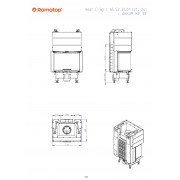 HEAT C 3g L 65.52.31.25 - трехсторонняя каминная топка с темным шамотом