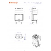 HEAT C 3g L 65.52.31.25 - трехсторонняя каминная топка с темным шамотом