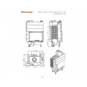 HEAT R 3g L 65.51.40.25 - кутова камінна топка з темним шамотом
