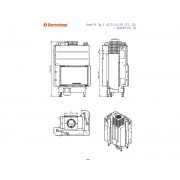 HEAT R 3g L 65.51.40.25 - кутова камінна топка з темним шамотом